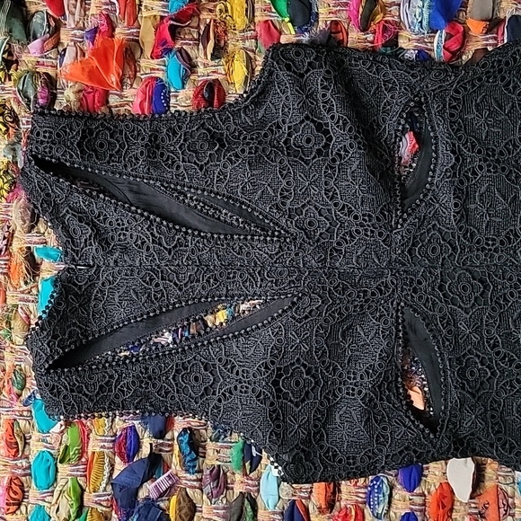 NWT ANTHROPOLOGIE BLACK DRESS Lace.NEW WITH TAGS - Picture 12 of 15